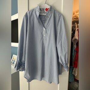 Tuckernuck Classic Blue and White Striped Blouse